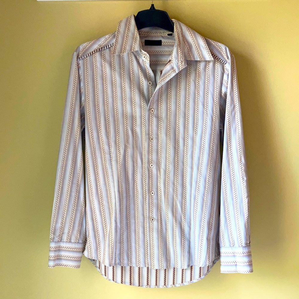 7 Diamonds men’s long sleeve striped shirt